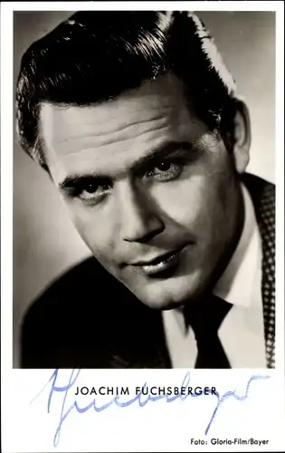 Ak Schauspieler Joachim Fuchsberger, Portrait, Autogramm, Gloria Film