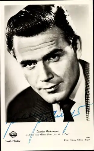 Ak Schauspieler Joachim Fuchsberger, Portrait, Autogramm, 08/15 Zweiter Teil