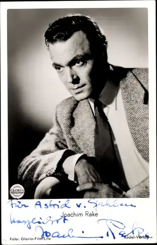 Ak Schauspieler Joachim Rake, Portrait, Autogramm
