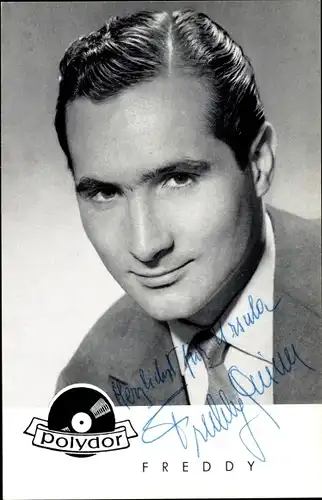 Ak Schauspieler und Sänger Freddy Quinn, Portrait, Autogramm