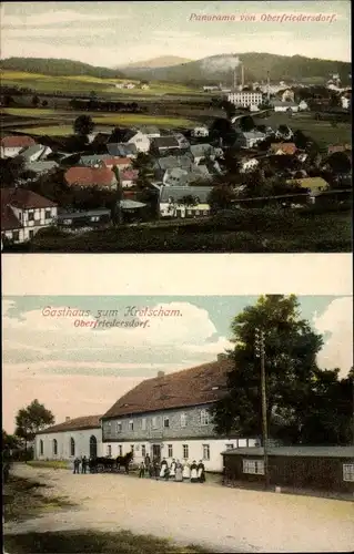 Ak Oberfriedersdorf Friedersdorf Neusalza Spremberg in Sachsen, Panorama, Gasthaus zum Kretscham