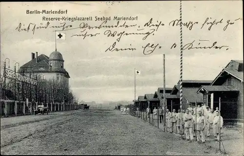 Ak Berlin Tempelhof Mariendorf, Reserve Kriegslazarett Seebad Mariendorf