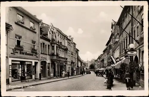 Ak Eisenberg Thüringen, Steinweg, Geschäft, Hotel
