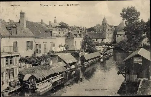 Ak Vierzon Cher, Lavoirs de l'Abbaye