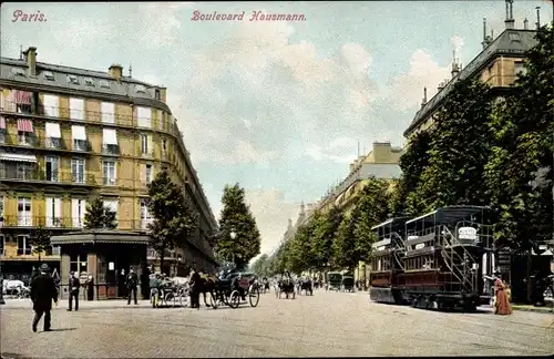 Ak Paris VIII, Boulevard Haussmann