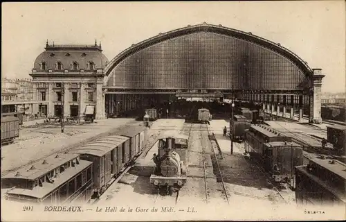 Ak Bordeaux Gironde, Le Hall de la Gare du Midi