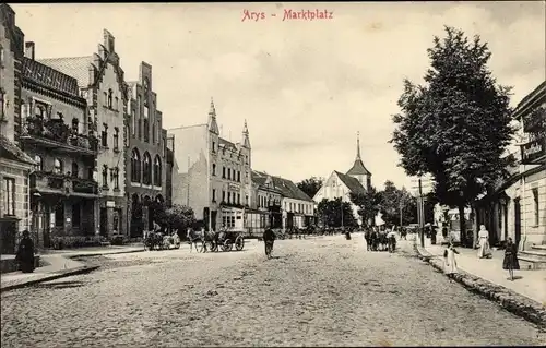 Ak Orzysz Arys Ostpreußen, Marktplatz