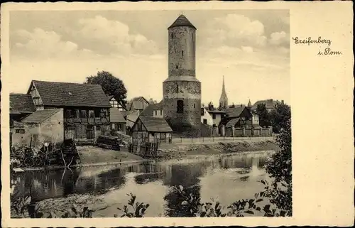 Ak Gryfice Greifenberg Pommern, Turm, Häuser