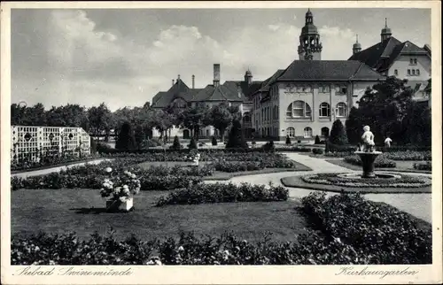 Ak Świnoujście Swinemünde Pommern, Kurhausgarten