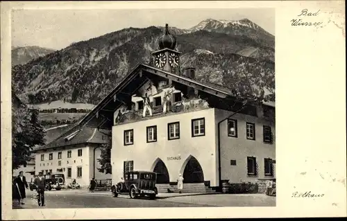 Ak Bad Wiessee in Oberbayern, Rathaus, Postamt