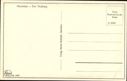 Ak Herrnhut in der Oberlausitz Sachsen, Der Hutberg