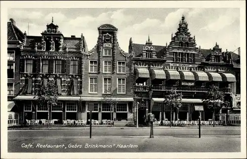 Ak Haarlem Nordholland Niederlande, Café Restaurant Gebrs. Brinkmann
