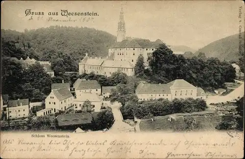 Ak Weesenstein Müglitztal in Sachsen, Schloss Weesenstein