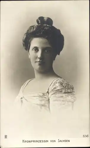 Ak Luise von Österreich Toskana, Kronprinzessin von Sachsen, Portrait