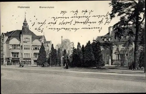 Ak Berlin Wilmersdorf Halensee, Bismarckplatz