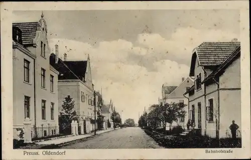 Ak Preußisch Oldendorf in Westfalen, Bahnhofstraße