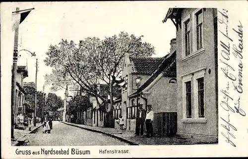 Ak Nordseebad Büsum, Hafenstraße