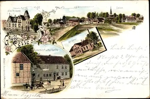 Litho Lesse Salzgitter, Molkerei, Gastwirtschaft, Villa Reinecke