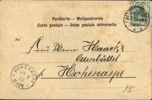 Ak Anton Hanslian, Europa Abmarsch von Wien 12. September 1900, Zu Fuß rund um die Welt