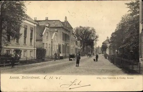 Ak Assen Drenthe Niederlande, Beilerstraat