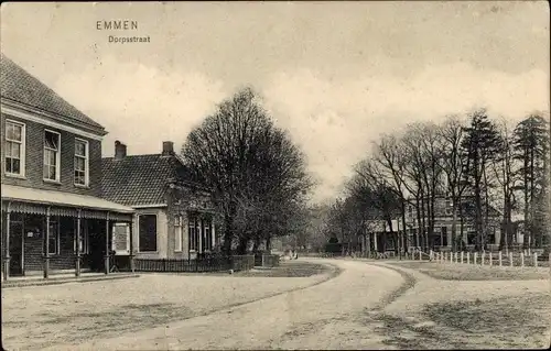 Ak Emmen Drenthe Niederlande, Dorpsstraat