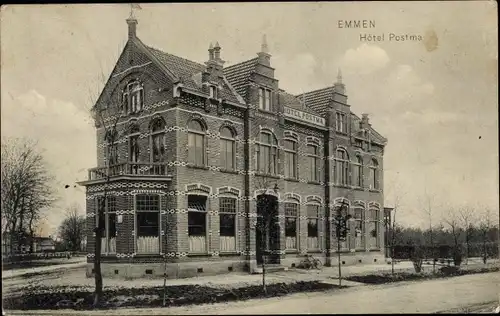 Ak Emmen Drenthe Niederlande, Hotel Postma