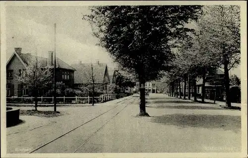 Ak Emmen Drenthe Niederlande, Stationsstraat