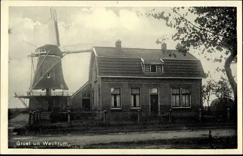 Ak Wachtum Coevorden Drenthe, Windmühle