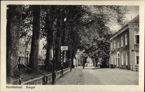 Ak Borger Drenthe Niederlande, Hoofdstraat