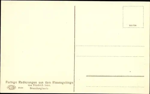 Künstler Ak Iwan, F., Studniční hora Brunnberg Riesengebirge Reg. Königgrätz, Brunnbergbaude, Winter