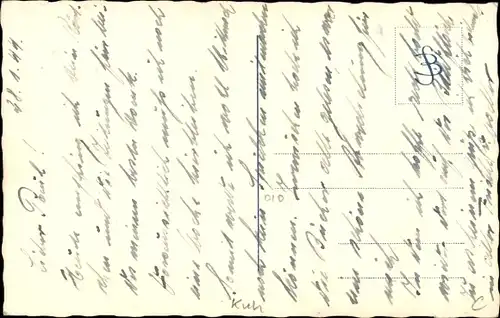 Foto Ak Rinderherde an einem Gewässer