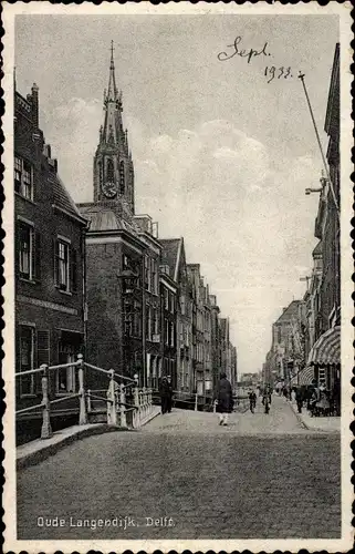 Ak Delft Südholland Niederlande, Oude Langendijk