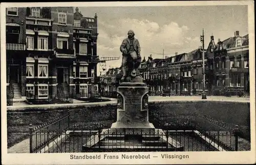 Ak Vlissingen Zeeland Niederlande, Standbeeld Frans Naerebout