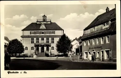 Ak Glashütte in Sachsen, Straßenpartie