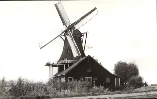 Ak Westzaan Zaanstad Nordholland Niederlande, Molen De Kat