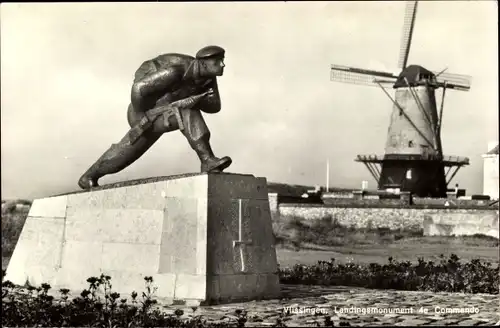 Ak Vlissingen Zeeland Niederlande, Landingsmonument 4e Commando