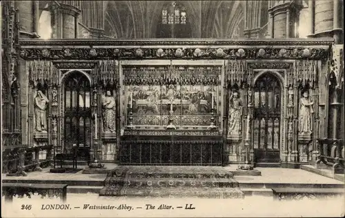 Ak London City England, Westminster Abbey, The Altar