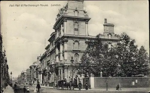 Ak London City England, Pall Mall and Marlborough House