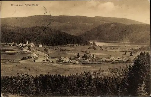 Ak Schluchsee im Schwarzwald, Panorama