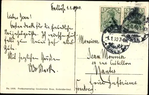 Ak Karlsruhe in Baden, Marktplatz, Straßenbahn