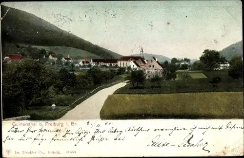 Ak Günterstal Freiburg im Breisgau, Blick zum Ort