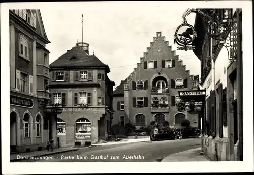 Ak Donaueschingen im Schwarzwald, Gasthof zum Auerhahn, Konditorei