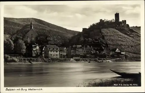 Ak Beilstein an der Mosel, Ort mit Burg Metternich