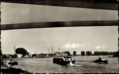 Ak Speyer am Rhein, Partie an der Rheinbrücke