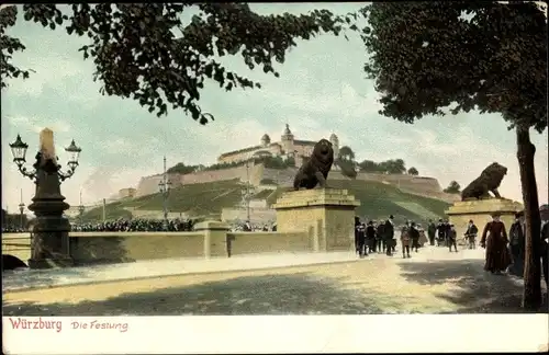 Ak Würzburg am Main Unterfranken, die Festung