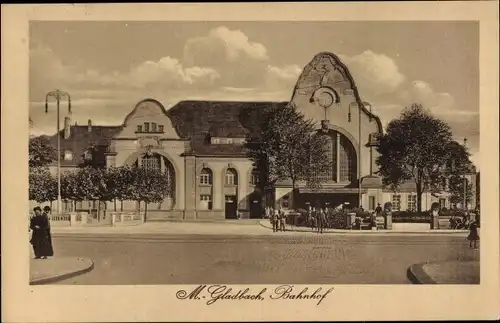 Ak Mönchengladbach am Niederrhein, Bahnhof