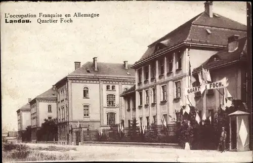 Ak Landau in der Pfalz, Quartier Foch, Seitenansicht