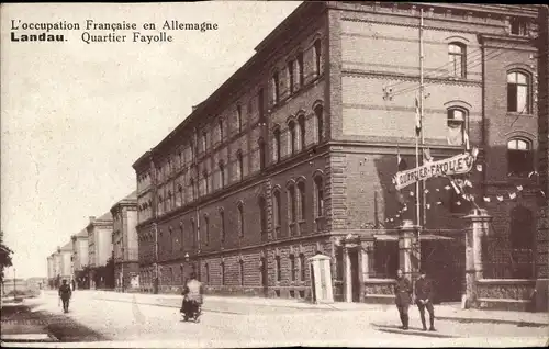 Ak Landau in der Pfalz, Quartier Fayolle, l'occupation Francaise en Allemagne