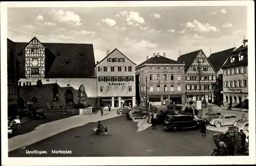 Ak Reutlingen in Württemberg, Marktplatz