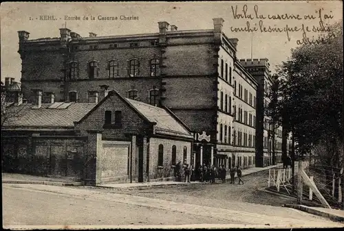 Ak Kehl am Rhein, Entree de la Caserne Charlet